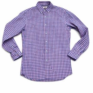 Uniqlo Blue Pink Gingham Button Down Shirt Small Cotton